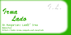 irma lado business card